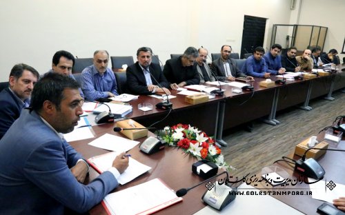 جلسه بررسی پروژه های مصوب سفر کاروان تدبیر و امید به استان