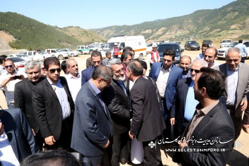 بازدید وزیر کشور از روند تکمیل سد نرماب-چل جای مینودشت
