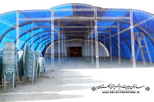 بازدید حسین پیش قدم از محل اجلاسیه 4000 شهید استان گلستان