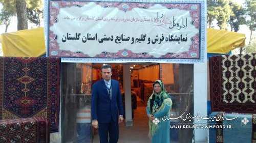برپایی نمایشگاه فرش ترکمن در سازمان برنامه وبودجه کشور