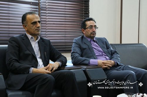 دیدارمدیر امور شعب بانک ملی استان با مهندس پیش قدم رئیس سازمان