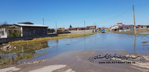 گزارش تصویری بازدید آقای روزبهان در روز 13 فروردین از مناطق سیل زده آق قلا و تالاب آجی گل