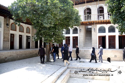 بازدید آقای روزبهان رئیس سازمان از محله قدیمی گرگان (سرچشمه ) خانه تاریخی تقوی ها