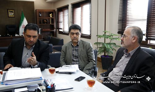 جلسه نشست آقای روزبهان رئیس سازمان با روسای دستگاههای اجرایی در خصوص طرح آبرسانی در شهر گرگان
