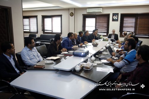 جلسه نشست آقای روزبهان رئیس سازمان با روسای دستگاههای اجرایی در خصوص طرح آبرسانی در شهر گرگان