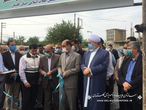 افتتاح متمرکز 115 پروژه عمرانی واتمام عملیات بازسازی و نوسازی مناطق مسکونی آسیب دیده از سیلاب در شهرستان  آزادشهر 