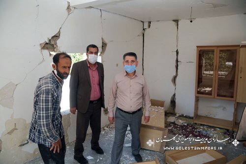 بازدید رئیس سازمان از مناطق زلزله زده رامیان