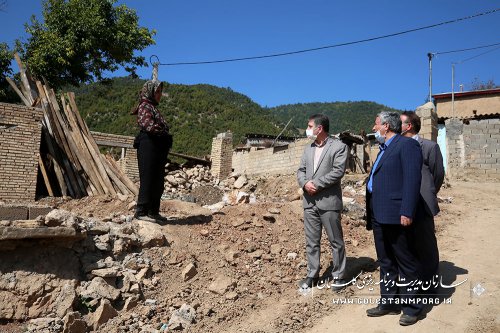 بازدید رئیس سازمان از روستای زلزله زده قورچای شهرستان رامیان