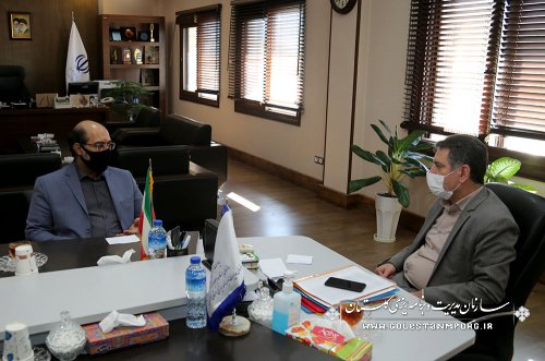 جلسه رئیس سازمان با مدیرعامل شرکت آب منطقه ای گلستان