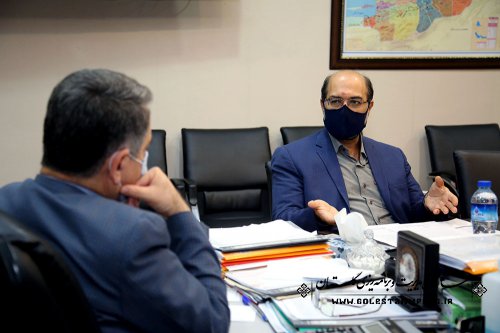 جلسه رئیس سازمان مدیریت و برنامه ریزی استان گلستان با مدیرعامل شرکت آب منطقه ای استان