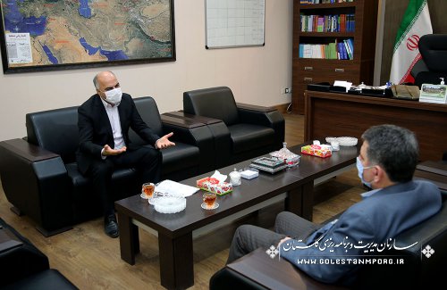 جلسه  رئیس سازمان مدیریت و برنامه ریزی استان گلستان با مدیرکل دامپزشکی استان