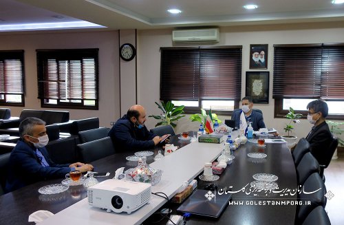 جلسه رئیس سازمان مدیریت و برنامه ریزی استان گلستان با مدیرکل منابع طبیعی استان