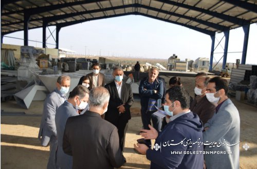 بازدید رئیس سازمان مدیریت و برنامه ریزی استان گلستان از کارخانه کاسپین چیکا در گنبدکاووس