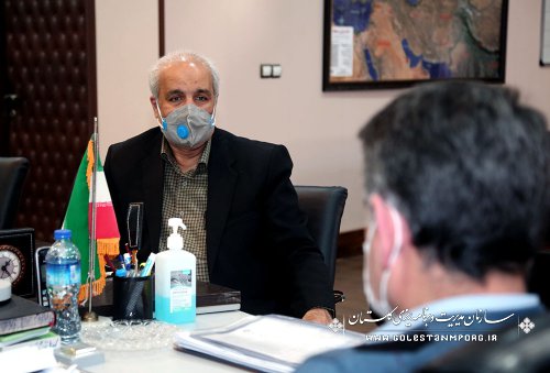 جلسه رئیس سازمان مدیریت و برنامه ریزی استان گلستان با مدیرکل انتقال خون استان