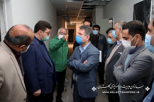 بازدید رئیس سازمان مدیریت و برنامه ریزی استان گلستان از پروژه پزشکی قانونی گنبد