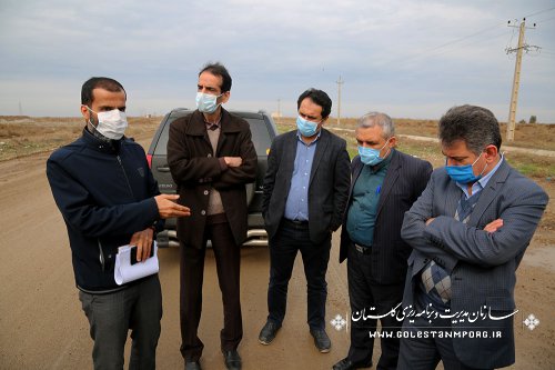 بازدید رئیس سازمان مدیریت و برنامه ریزی استان گلستان از پروژه جاده ترانزیتی موسوم به جاده نفت