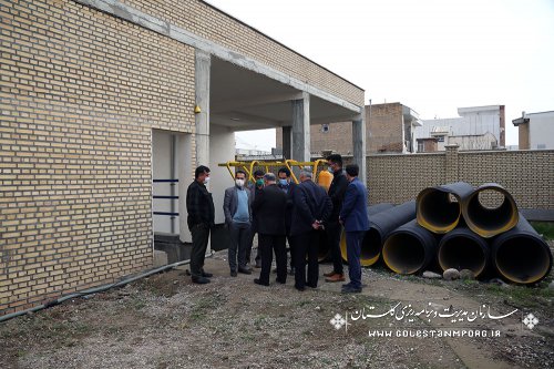 بازدید رئیس سازمان مدیریت و برنامه ریزی استان گلستان از پروژه ایستگاه پمپاژ گنبدکاووس