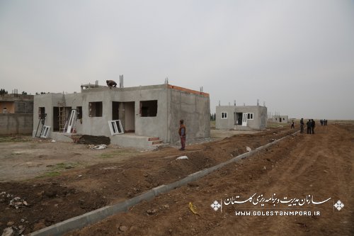 بازدید رئیس امور پایش ،ارزیابی و اطلاعات سازمان برنامه وبودجه کشور از ساخت خانه محرومان در بدراق نوری  شهرستان علی آباد کتول
