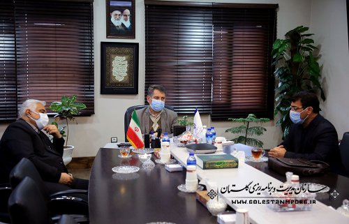 جلسه رئیس سازمان مدیریت و برنامه ریزی استان گلستان با مدیرکل صنعت،معدن و تجارت استان