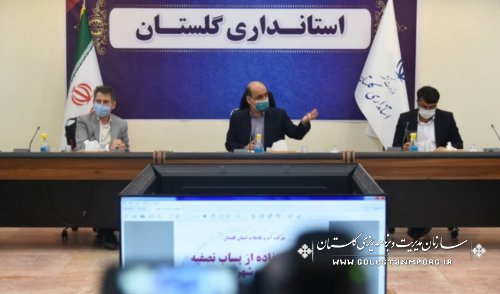 رئیس سازمان مدیریت و برنامه ریزی استان گلستان در جلسه هماهنگی فاضلاب شهر گنبدکاووس
