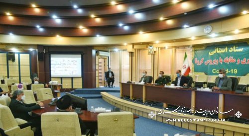 رئیس سازمان مدیریت وبرنامه ریزی استان گلستان در جلسه ستاد استانی پیشگیری و مقابله با کرونا