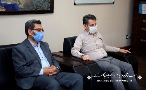 جلسه رئیس سازمان مدیریت و برنامه ریزی استان گلستان با رئیس ستاد اقامه نماز استان