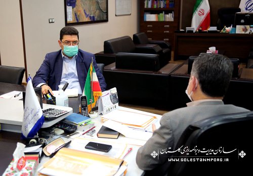 جلسه رئیس سازمان مدیریت وبرنامه ریزی استان گلستان با مدیرکل پزشکی قانونی استان