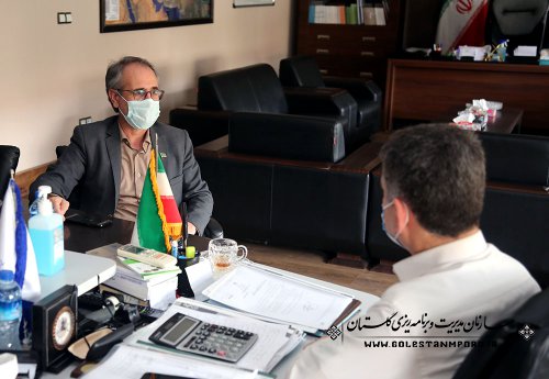 جلسه رئیس سازمان مدیریت و برنامه ریزی استان گلستان با فرماندار مینودشت