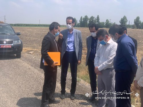 بازدید رئیس سازمان مدیریت و برنامه ریزی استان گلستان از احداث راه روستایی باهنر رامیان