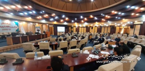 رئیس سازمان مدیریت و برنامه ریزی استان گلستان در هشتادمین جلسه ستاد استانی پیشگیری و مقابله با کرونا