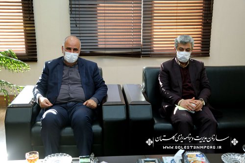 جلسه رئیس سازمان مدیریت و برنامه ریزی استان گلستان با مدیرکل هواشناسی استان