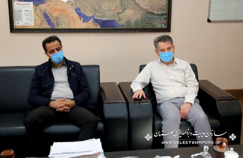 جلسه رئیس سازمان مدیریت و برنامه ریزی استان گلستان با مدیرکل هواشناسی استان