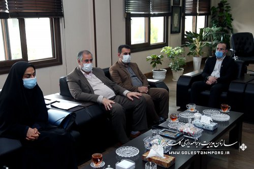 جلسه عابدی رئیس سازمان با مدیرکل انتقال خون استان گلستان