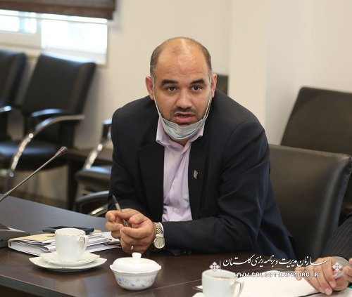 برگزاری جلسه شورای فنی استان با حضور عابدی رئیس سازمان مدیریت و برنامه ریزی استان گلستان