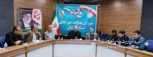 رییس سازمان مدیریت و برنامه ریزی استان گلستان در شورای پدافند غیرعامل استان