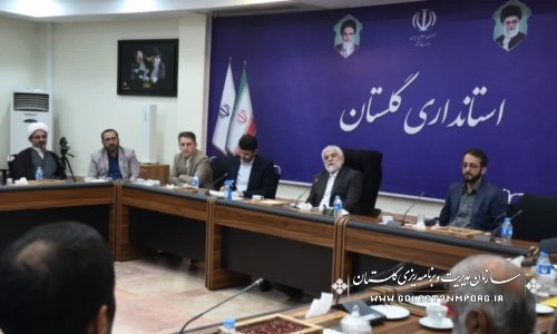 رئیس سازمان مدیریت و برنامه ریزی استان گلستان در جلسه پروژه های قرارگاه خاتم الانبیا در استان