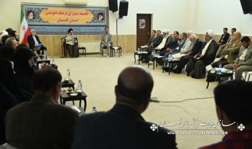 حضور عابدی رئیس سازمان مدیریت و برنامه ریزی گلستان در جلسه شورای فرهنگ عمومی استان گلستان