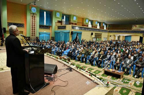نورانی رئیس سازمان در آیین دستاوردها و تقدیر از دست اندرکاران برگزاری سفر دوم ریاست محترم جمهور به گلستان