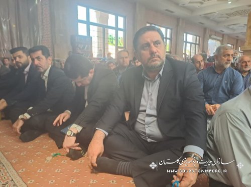 حضور نورانی رئیس سازمان مدیریت و برنامه ریزی استان گلستان در راهپیمایی روز قدس و نماز جمعه
